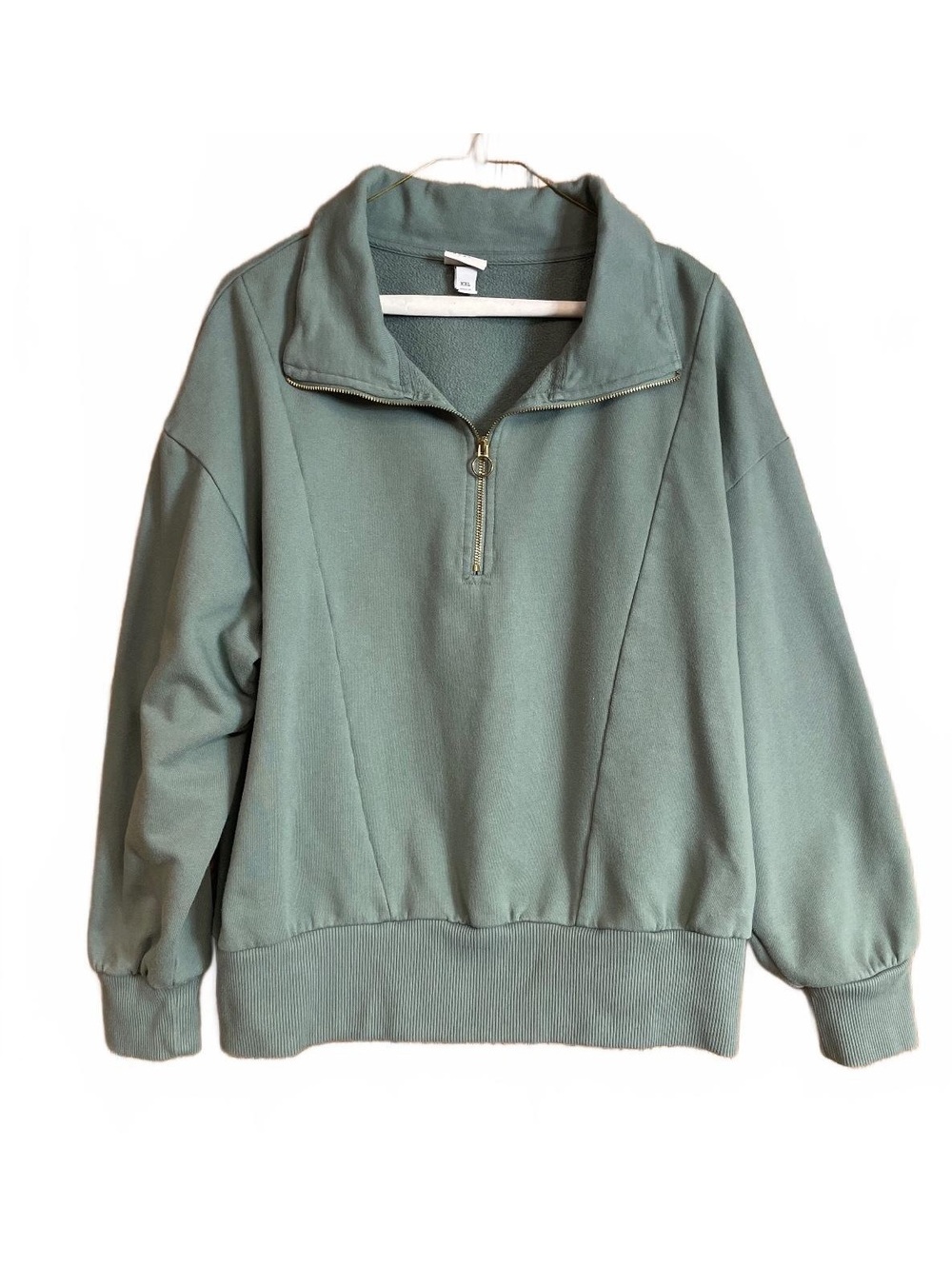 A New Day sage green quarter zip pullover XXL